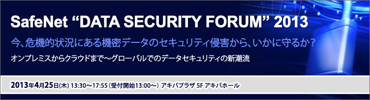 SafeNet DATA SECURITY FORUM  2013