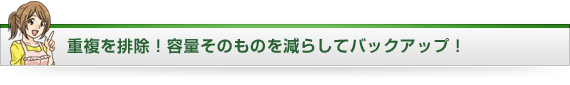 変更箇所だけバックアップ！なのでデータ量が増えがちな仮想環境でも安心